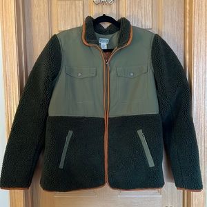 Duluth Trading Co Green Sherpa Jacket